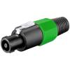 CONNETTORE SPEAKON MASCHIO A 4 POLI VERDE